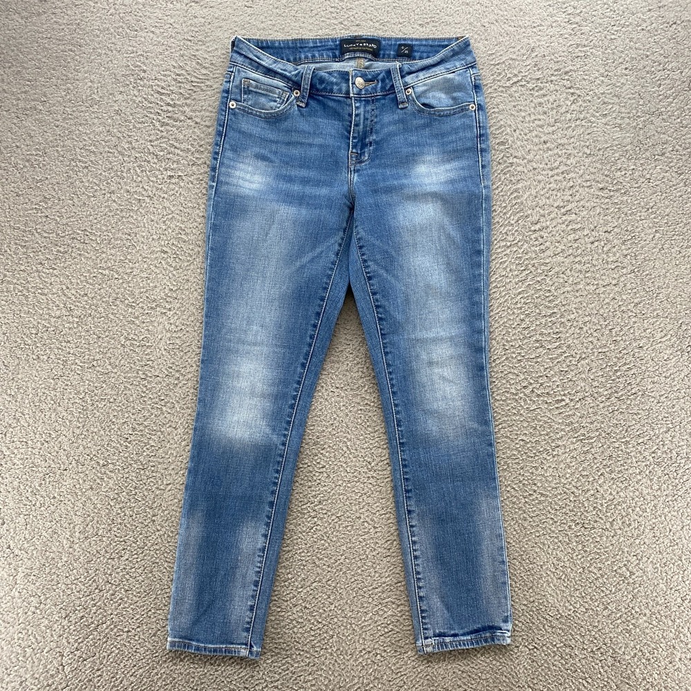 Lucky Brand Jeans Womens 0/25 Lolita Crop Skinny Mid Rise Medium‎ Wash Stretch
